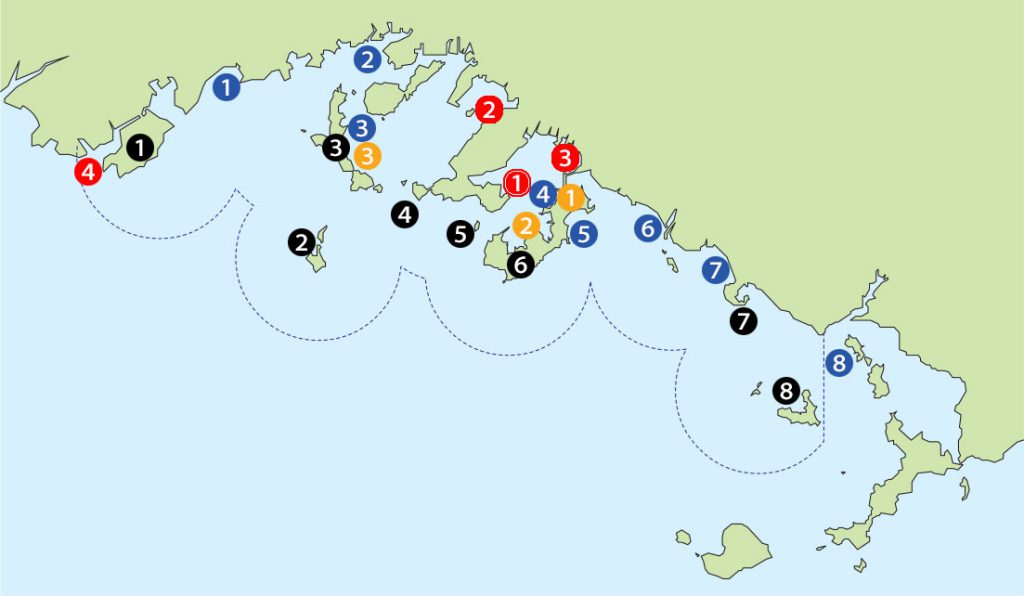 周辺海遊びプランマップ